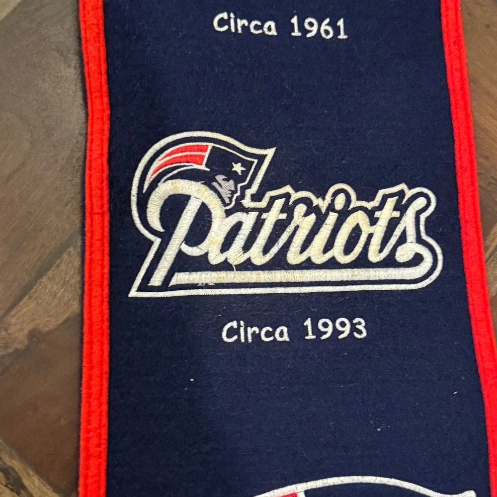 New England‎ Patriots Vintage Pennant Banner Team Logos 1961 1993 2000